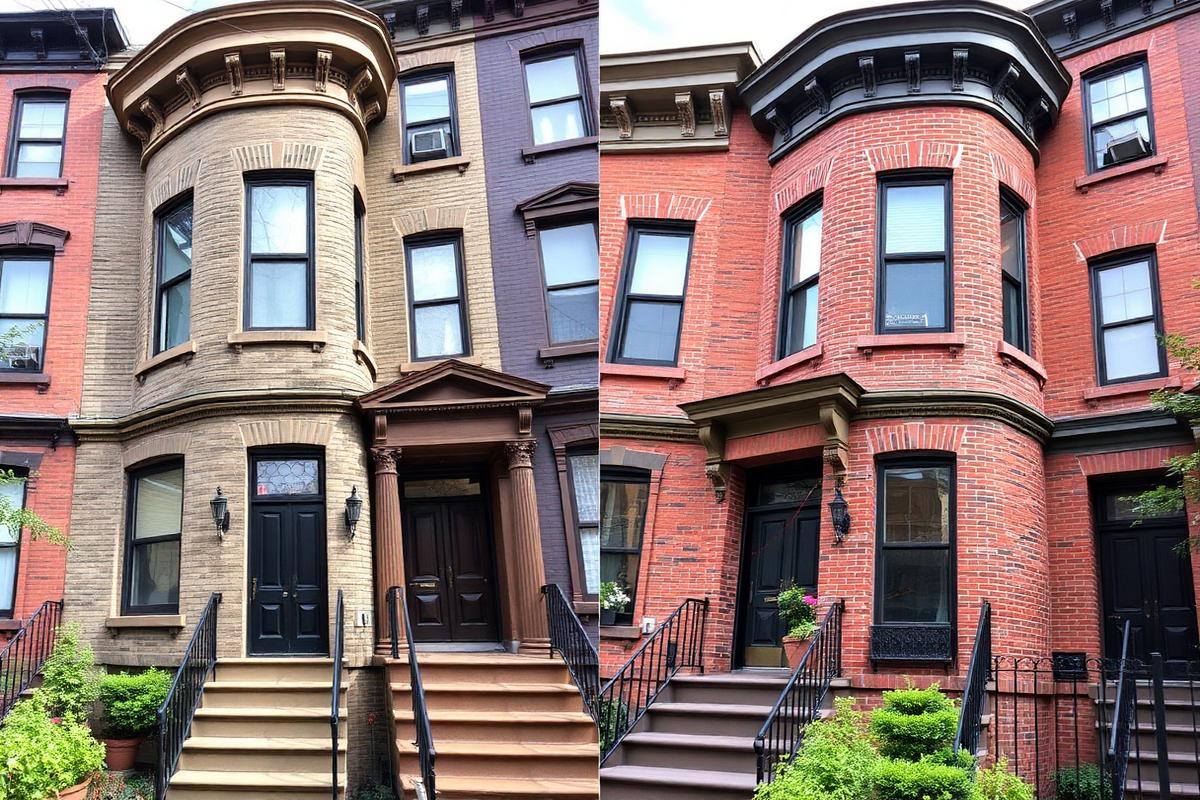 Dirty Brownstone → Bright Facade